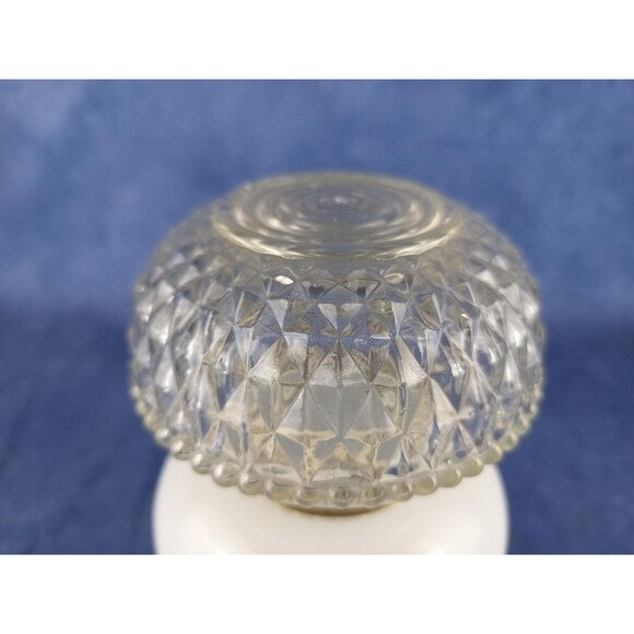 Ceiling Light Cover White Glass Brass Filigree Ring Mid Century Cowboy Glass - Picture 6 of 10